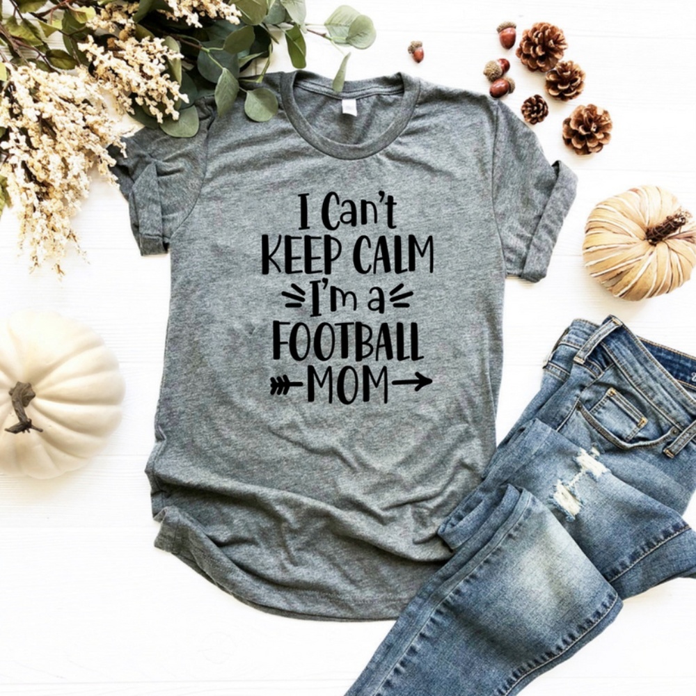 Fall t-shirt with saying, Football Mom t-shirt